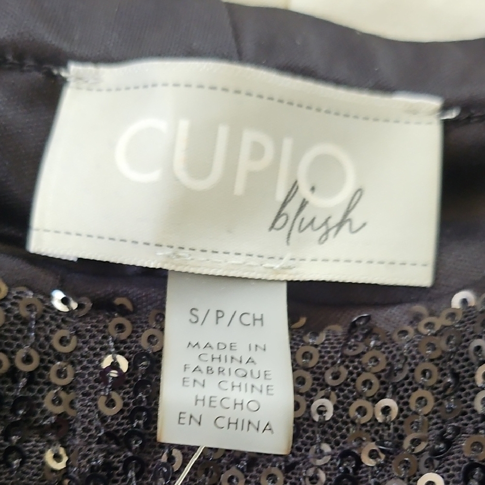 Cupio Blush - Palazzo Black Sequined High Rise Evening Party Pants- Size S - Picture 8 of 11